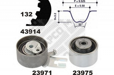 MAPCO 23914 -  Комплект ремня ГРМ