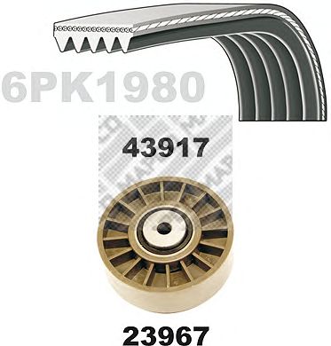 MAPCO 23917 -  Поликлиновой ременный комплект