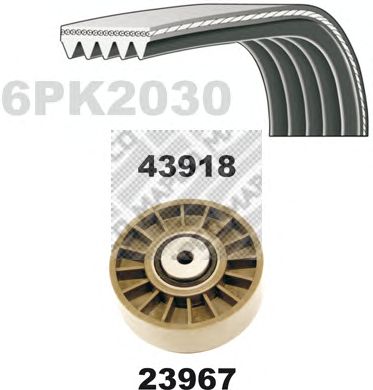 MAPCO 23918 -  Поликлиновой ременный комплект