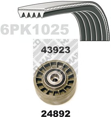MAPCO 23924 -  Поликлиновой ременный комплект