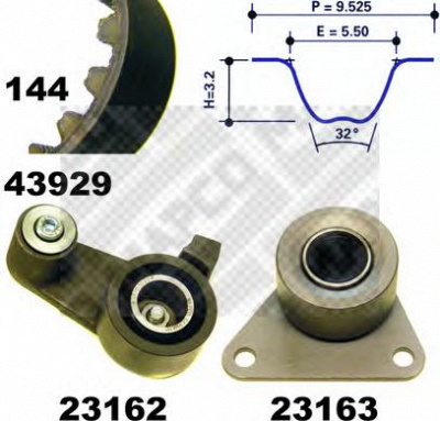 MAPCO 23929 -  Комплект ремня ГРМ