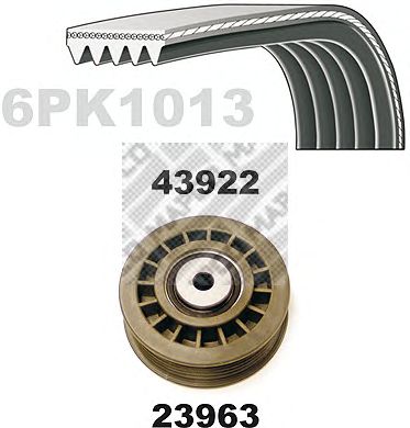 MAPCO 23937 -  Поликлиновой ременный комплект