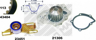 MAPCO 41404 -  Водяной насос + комплект зубчатого ремня