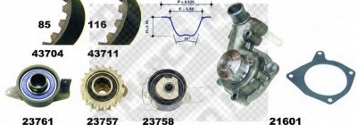 MAPCO 417122 -  Водяной насос + комплект зубчатого ремня