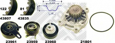 MAPCO 41819 -  Водяной насос + комплект зубчатого ремня