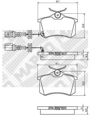 MAPCO 64921 -  Комплект тормозных колодок, дисковый тормоз