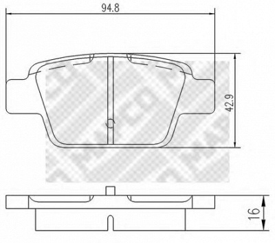 MAPCO 6730 -  Комплект тормозных колодок, дисковый тормоз