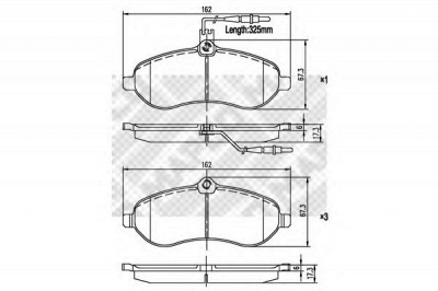 MAPCO 6851 -  Комплект тормозных колодок, дисковый тормоз