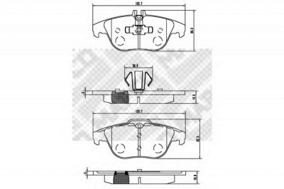 MAPCO 6864 -  Комплект тормозных колодок, дисковый тормоз