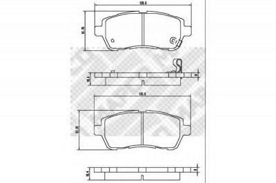MAPCO 6881 -  Комплект тормозных колодок, дисковый тормоз