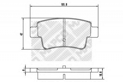 MAPCO 6882 -  Комплект тормозных колодок, дисковый тормоз
