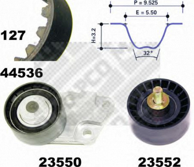 MAPCO 73536 -  Комплект ремня ГРМ