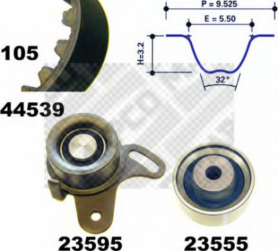 MAPCO 73539 -  Комплект ремня ГРМ