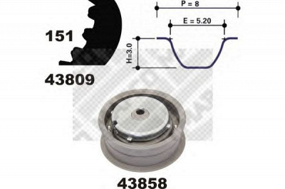 MAPCO 73815 -  Комплект ремня ГРМ