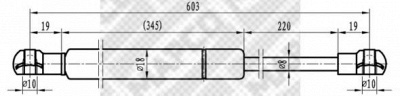 MAPCO 91009 -  Газовая пружина, крышка багажник
