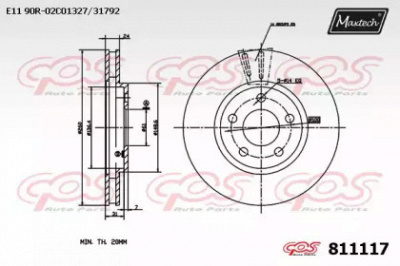 MAXTECH 8111170000 -  Тормозной диск