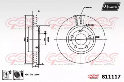 MAXTECH 8111176060 -  Тормозной диск