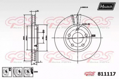 MAXTECH 8111176980 -  Тормозной диск
