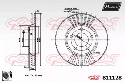 MAXTECH 8111280060 -  Тормозной диск