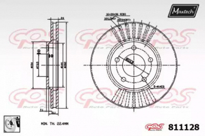 MAXTECH 8111280080 -  Тормозной диск
