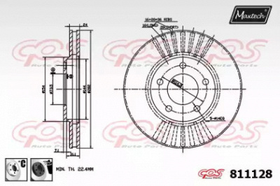 MAXTECH 8111286060 -  Тормозной диск