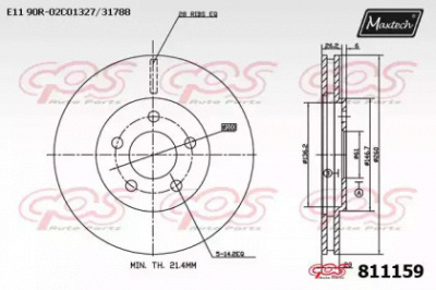 MAXTECH 8111590000 -  Тормозной диск