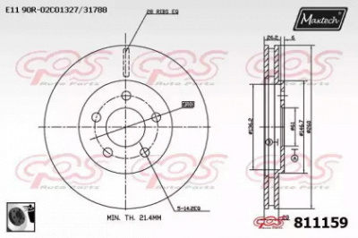 MAXTECH 8111590060 -  Тормозной диск