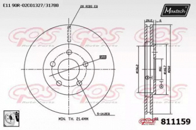 MAXTECH 8111590080 -  Тормозной диск