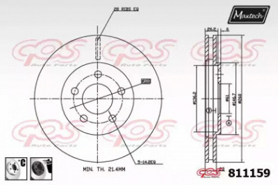 MAXTECH 8111596060 -  Тормозной диск