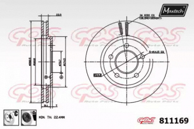 MAXTECH 8111696060 -  Тормозной диск
