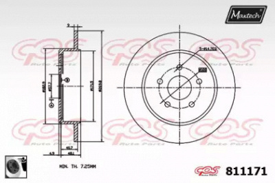 MAXTECH 8111710060 -  Тормозной диск
