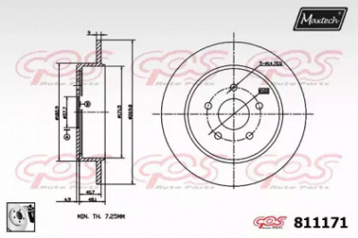 MAXTECH 8111710080 -  Тормозной диск