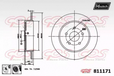 MAXTECH 8111716060 -  Тормозной диск
