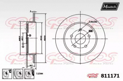MAXTECH 8111716880 -  Тормозной диск