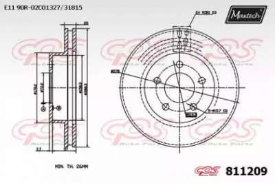 MAXTECH 8112090000 -  Тормозной диск
