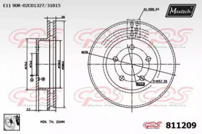 MAXTECH 8112090080 -  Тормозной диск