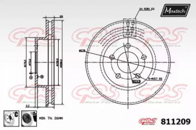 MAXTECH 8112096060 -  Тормозной диск