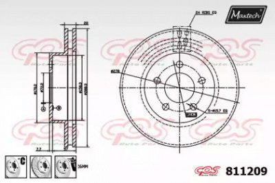 MAXTECH 8112096880 -  Тормозной диск