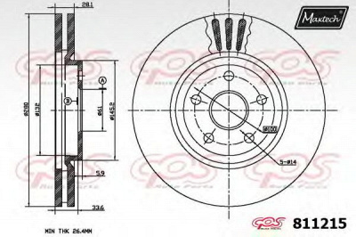 MAXTECH 8112156980 -  Тормозной диск