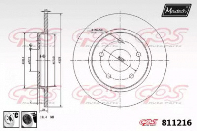 MAXTECH 8112166060 -  Тормозной диск