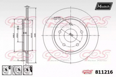 MAXTECH 8112166980 -  Тормозной диск