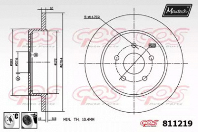 MAXTECH 8112196060 -  Тормозной диск