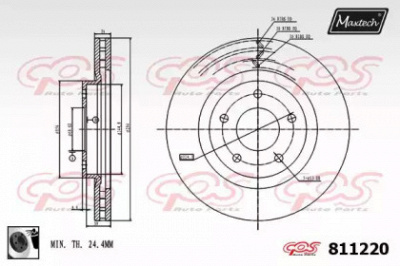 MAXTECH 8112200060 -  Тормозной диск