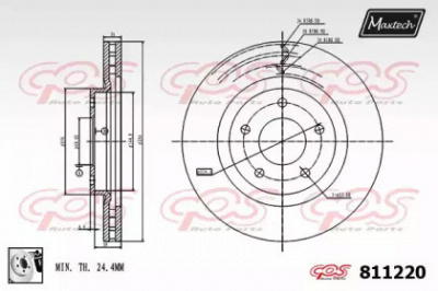 MAXTECH 8112200080 -  Тормозной диск