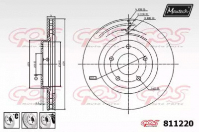 MAXTECH 8112206980 -  Тормозной диск