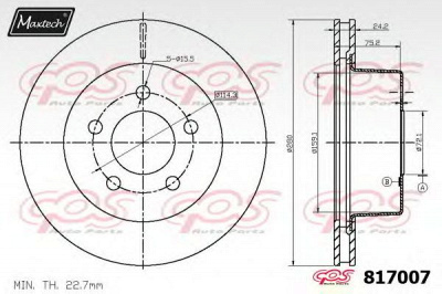 MAXTECH 8170076980 -  Тормозной диск