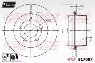 MAXTECH 817007b060 -  Тормозной диск