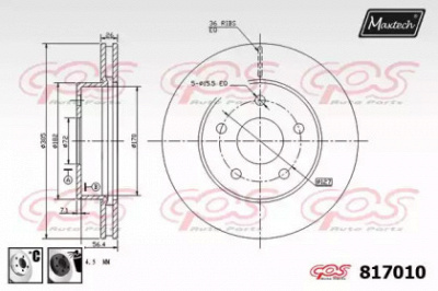 MAXTECH 8170106060 -  Тормозной диск
