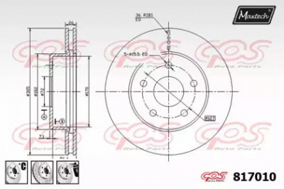 MAXTECH 8170106980 -  Тормозной диск