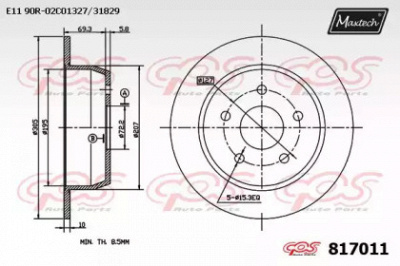 MAXTECH 8170110000 -  Тормозной диск